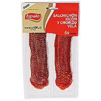 Salchichón Kikon-chorizo Vela ESPUÑA, pack 2x50 g