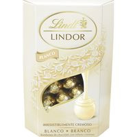 Bombones de chocolate blanco LINDT CORNET LINDOR, caja 200 g