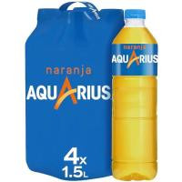 Bebida isotónica de naranja AQUARIUS, pack 4x1,5 litros