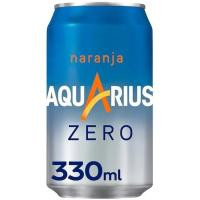 Bebida isotónica de naranja sin azúcar AQUARIUS, lata 33 cl