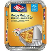Molde de aluminio multiuso con tapa 14x13 cm ALBAL, pack 5 uds