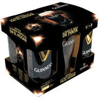 Cerveza GUINNESS, pack 5x44 cl + Copa