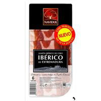 Jamón ibérico de cebo 50% raza ibérica NAVIDUL, sobre 40 g