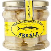 Migas de bonito en aceite de oliva ARKALE, frasco 340 g