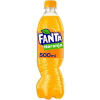 Refresco de naranja FANTA, botellín 50 cl