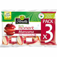 Manzana cortada FLORETTE, pack 3 bolsas