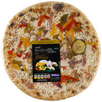 Pizza de verduras-pollo EROSKI SeleQtia, 1 unid., 550 g