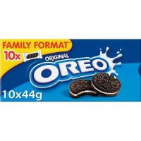 Galleta de chocolate rellena sabor vainilla OREO, caja 440 g