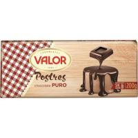 Chocolate puro para postre VALOR, tableta 200 g