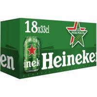 Cerveza HEINEKEN, pack lata 18x33 cl