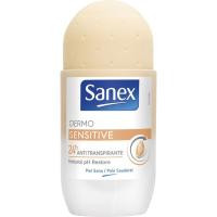 Desodorante para mujer sensitive SANEX, roll on 50 ml