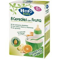 Papilla 8 cereales con fruta HERO, caja 500 g