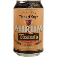 Cerveza tostada 6,6% vol. AURUM, lata 33 cl