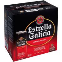 Cerveza especial ESTRELLA GALICIA, pack lata 16x33 cl