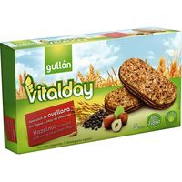 Galleta sandwich sabor avellana GULLÓN VITALDAY, caja 220 g