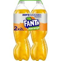 Refresco de naranja FANTA Zero, pack 2x2 litros