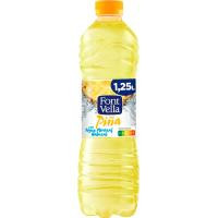 Aagua con zumo de piña FONT VELLA Levité, botella 1,25 litros