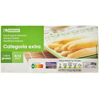 Espárrago blanco grueso 9/12 piezas EROSKI, lata 250 g