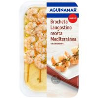 Brocheta langostino receta Mediterránea AGUINAMAR, bandeja 145 g