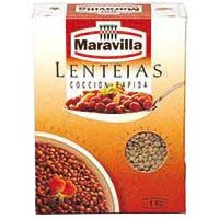 Lenteja cocción rápida MARAVILLA, caja 1 kg