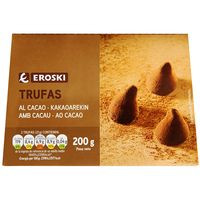 Trufas de chocolate EROSKI, caja 200 g