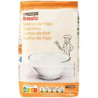 Harina de trigo EROSKI BASIC, paquete 1 kg