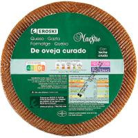 Queso curado leche cruda oveja EROSKI, al corte, compra mínima 250 g