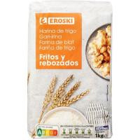 Harina de trigo para fritos EROSKI, paquete 1 kg