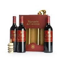 Vino Tinto Crianza Rioja MARQUÉS DE CÁCERES, pack 3x75 cl