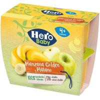 Postre de manzana-plátano HERO, pack 4x100 g