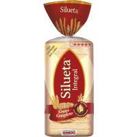 Pan de molde sin corteza integral BIMBO SILUETA, paquete 450 g