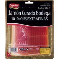 Jamón curado fino ESPUNA, sobre 120 g