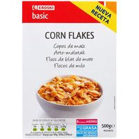 CORN FLAKES EROSKI basic, caja 500 g