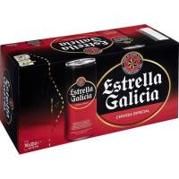 Cerveza especial ESTRELLA GALICIA, pack lata 10x33 cl