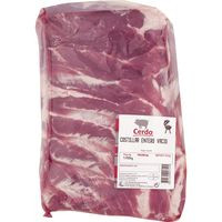 Costilla de cerdo entera al vacío XXL EROSKI, bolsa aprox. 1.7 kg