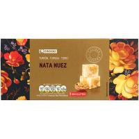 Turrón de nata-nuez EROSKI, caja 250 g