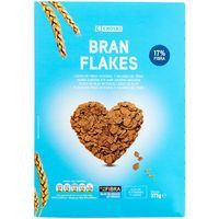 Cereales Bran Flakes de salvado de trigo EROSKI, caja 375 g