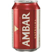 Cerveza especial AMBAR, lata 33 cl