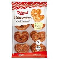 Palmerita de hojaldre DULCESOL, paquete 180 g