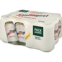 Cerveza SAN MIGUEL, pack lata 12x33 cl