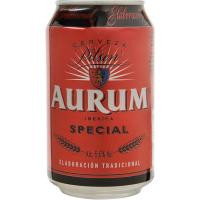 Cerveza especial AURUM, lata 33 cl