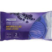 Colgador antiPOLILlas lavanda EROSKI, bolsa 2 unid.