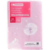 Compresa de incotinencia mini EROSKI, paquete 20 uds