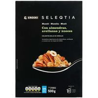 Muesli con nueces Eroski SELEQTIA, caja 500 g