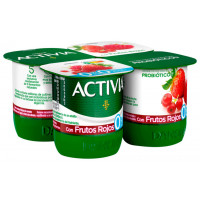 Activia desnatado con frutos rojos 4x120 g