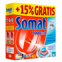 Vajillas máquina Somat 5 todo en 1 34+5 dosis