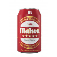 Cerveza MAHOU 5 Estrellas lata 33 cl