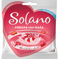 Caramelo Solano sin azúcar fresas con nata 30 u