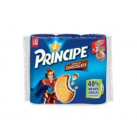 Galletas LU Príncipe rellena de chocolate 40 % menos grasas 300 g pack 3 u