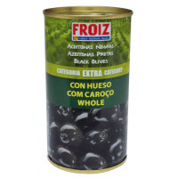 Aceitunas Froiz negras con hueso extra 185 g